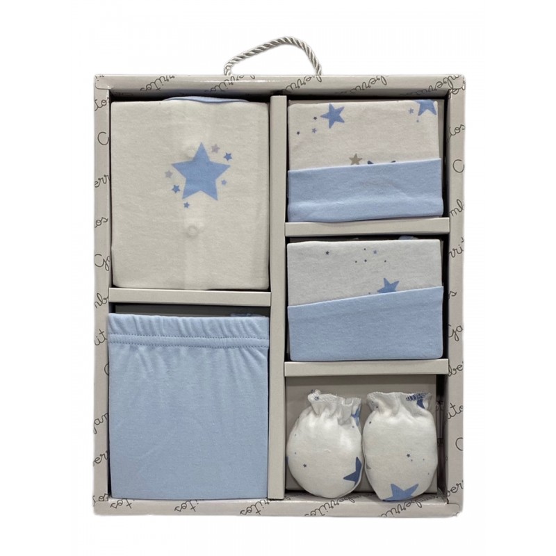 Set Recién Nacido Bebé Estrella Gamberritos Color Azul