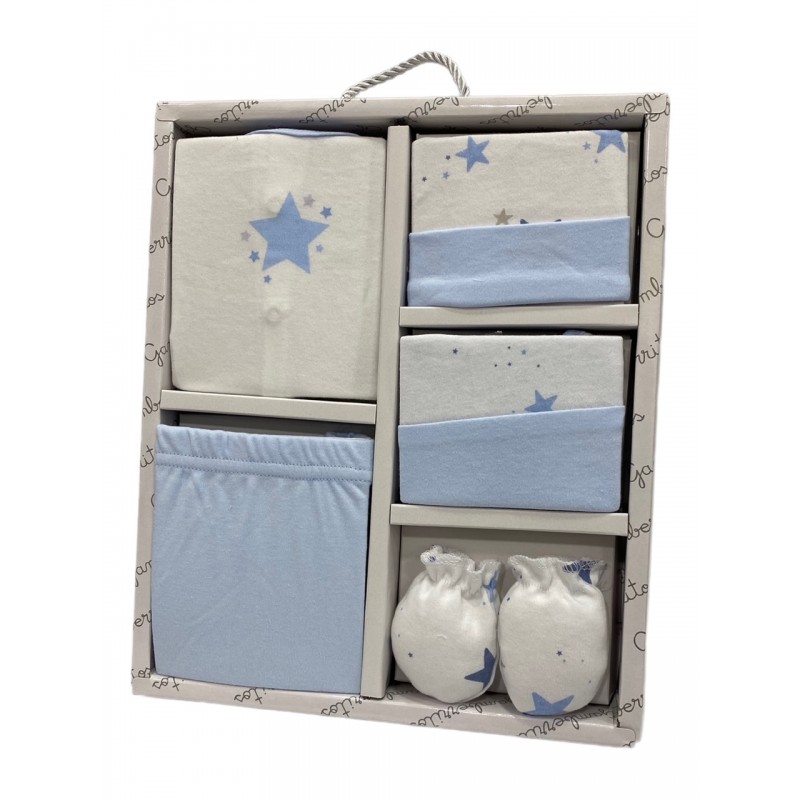 Set Recién Nacido Bebé Estrella Gamberritos Color Azul