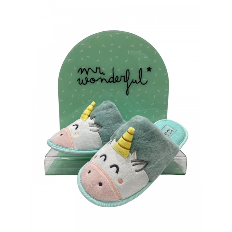 Zapatillas Mujer andar en casa Mr Wonderful Unicornio