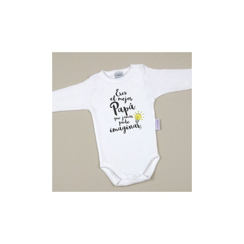 Body Bebé estampado Eres el Mejor Papá Bombilla