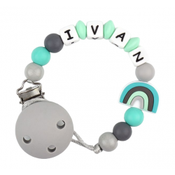 Catena in silicone Mint Rainbow personalizzata