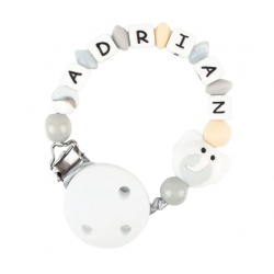 Catena di silicone Elefante Grigio Personalizzato