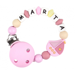 Catena in silicone Pink Boat personalizzata