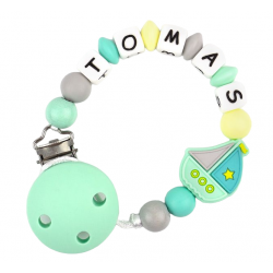 Catena di silicone Barquito menta personalizzata