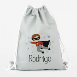 Petate Medium Lona Superhéroe personalizado, color a elegir