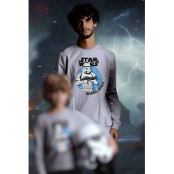 Pigiama Uomo Invernale STAR WARS Grigio