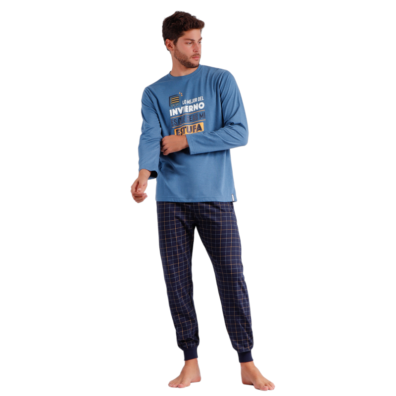 Pijama Hombre Invierno MR Wonderful Azul
