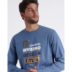 Pijama Hombre Invierno MR Wonderful Azul