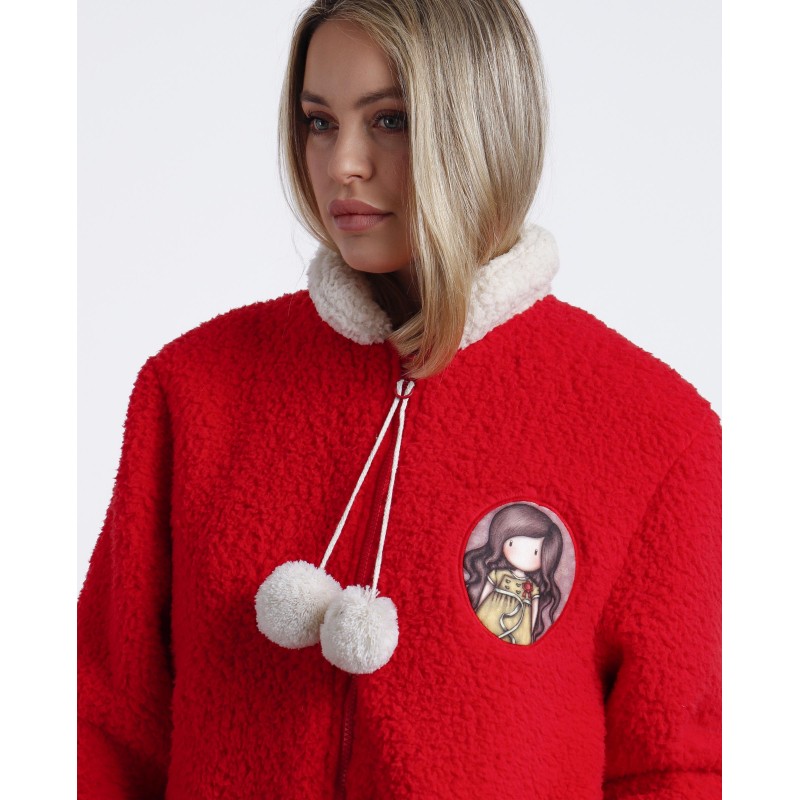 Bata Mujer Invierno Borreguillo GORJUSS Roja