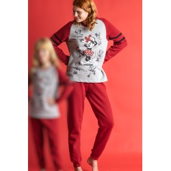 Pijama Mujer Invierno Afelpado MINNIE MOUSE Rojo