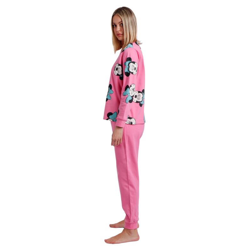 Pijama Mujer Invierno Afelpado Caras MINNIE MOUSE Rosa