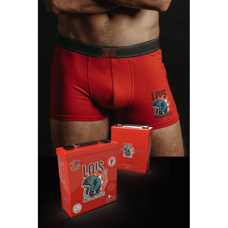 Bóxer Rojo LOIS Caja Metálica MOTORCYCLES
