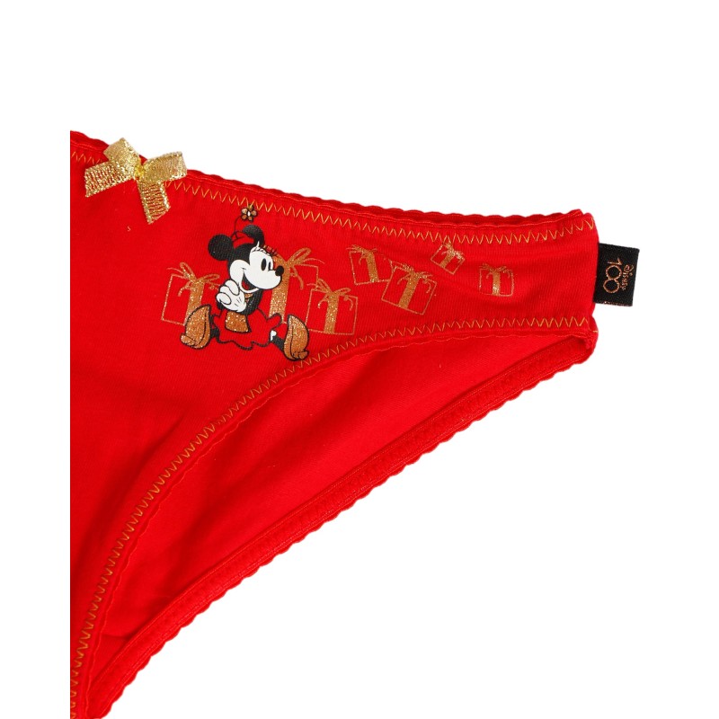 Braga DISNEY Minnie Mouse Cajita Dorada Color Rojo