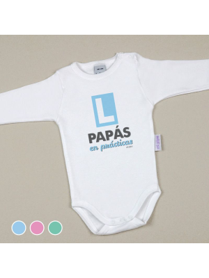 Body Bebé Personalizado estampado L PAPÁS en prácticas