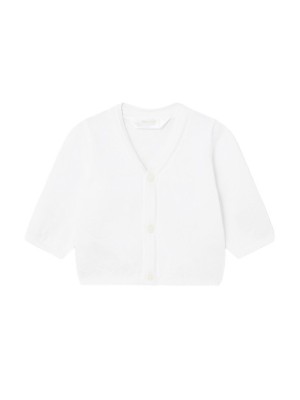 Cárdigan Cuello Pico Bebé MAYORAL Blanco