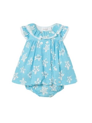 Vestido con cubrepañal Bebé MAYORAL Color Capri