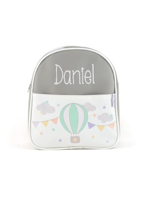Mochila Guardería Globo Bordada personalizada