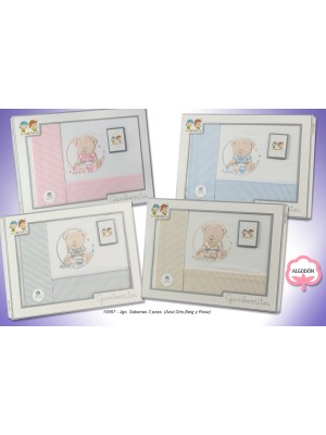 copy of Juego de Sabanas Coche Bebé INTERBABY Gofre ROSA