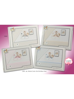 copy of Juego de Sabanas Coche Bebé INTERBABY Gofre ROSA