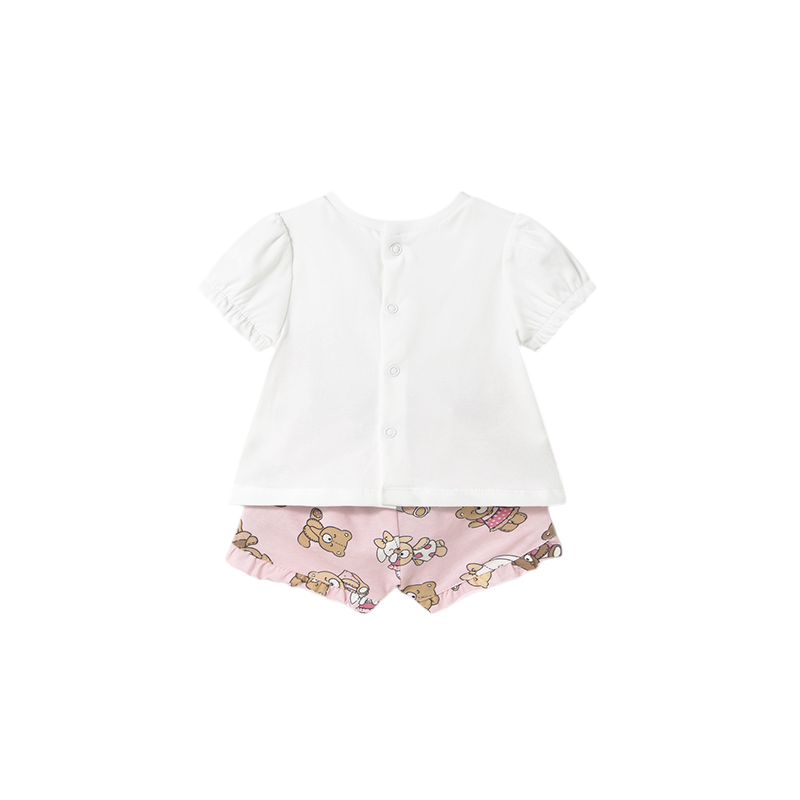 Conjunto pantalón corto y camiseta Bebé MAYORAL Rosa