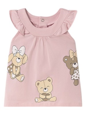 Vestido Estampado Ositos Bebé MAYORAL Rosa