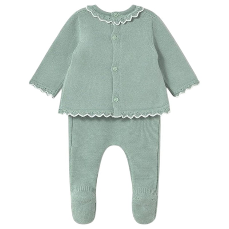 Conjunto Polaina y Jersey Tricot MAYORAL recién nacida MENTA