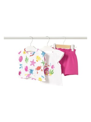 Conjunto Corto 3 Piezas MAYORAL Niña FUCSIA