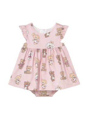 Vestido con cubrepañal estampado Bebé MAYORAL Rosa Baby