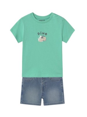 Conjunto Camiseta y Pantalón Corto Vaquero MAYORAL Lago