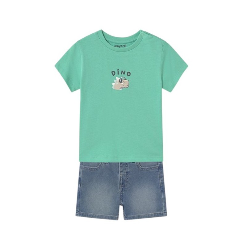 Conjunto Camiseta y Pantalón Corto Vaquero MAYORAL Lago