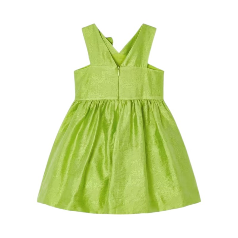 Vestido flores relieve lino niña MAYORAL Kiwi