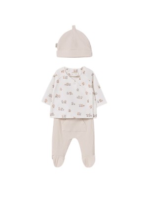 Conjunto 3 piezas MAYORAL con gorrito Natural