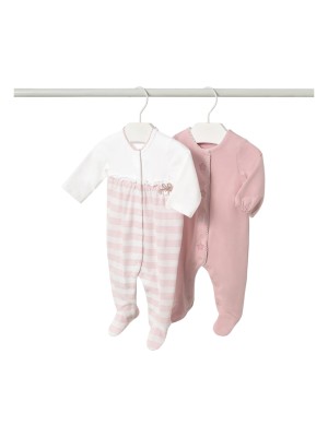 2 Pijamas MAYORAL largos recién nacida ROSA