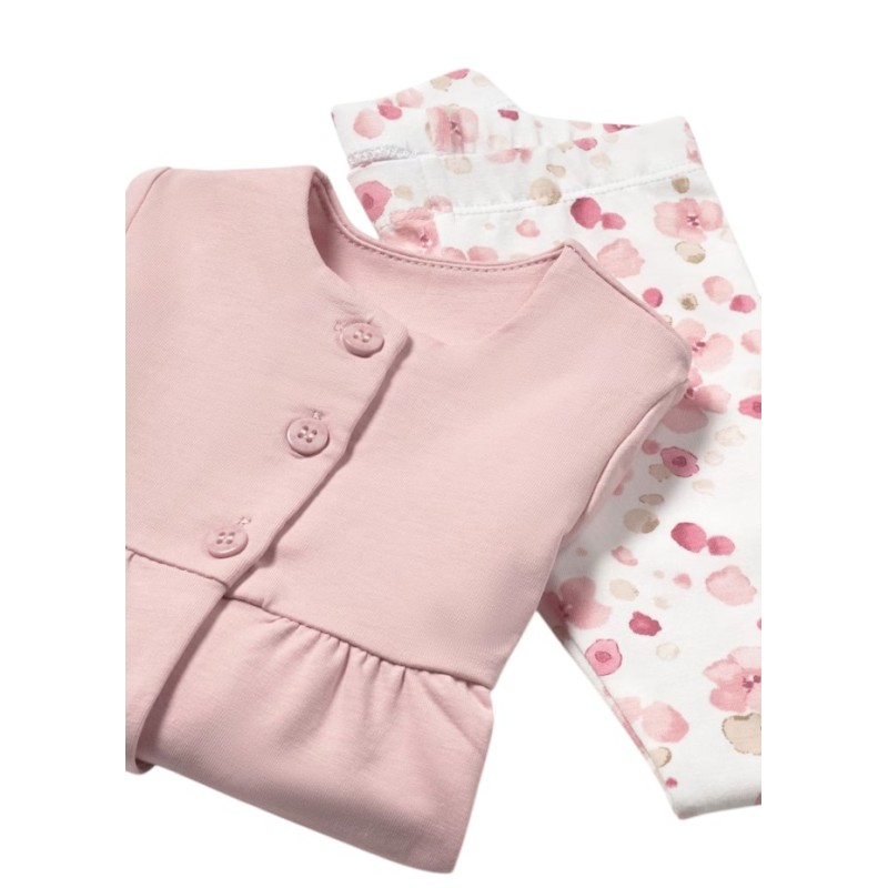 Conjunto 3 piezas con chaqueta recién nacida MAYROAL Rosa