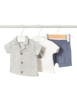 Conjunto 3 piezas con sobrecamisa recién nacido