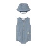 Pelele con Gorro Recién Nacido Mayoral Denim