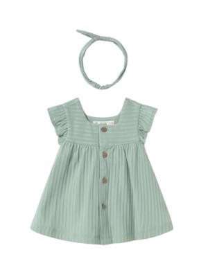 Vestido botones con diadema recién nacida