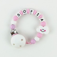 Personalizzato Nube ROSA Catena in silicone