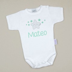 Body Bebé Personalizado con nombre estampado Estrella...