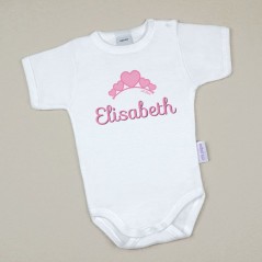 Body Bebé Personalizado con nombre Tiara Rosa