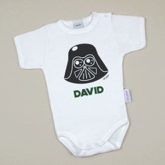 Body Bebé Personalizado con nombre estampado Darth Vader