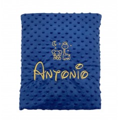 Dots bambino colore Marin ricamato nome + disegno DORADO