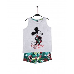 Pijama Verano Niña DISNEY Color Gris Algodón