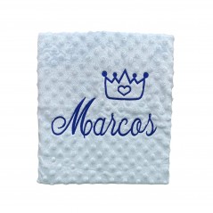 Dots bambino colore AZUL ricamato nome + AZUL Disegno