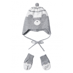 Conjunto gorro y manoplas MAYORAL para Bebé Gris